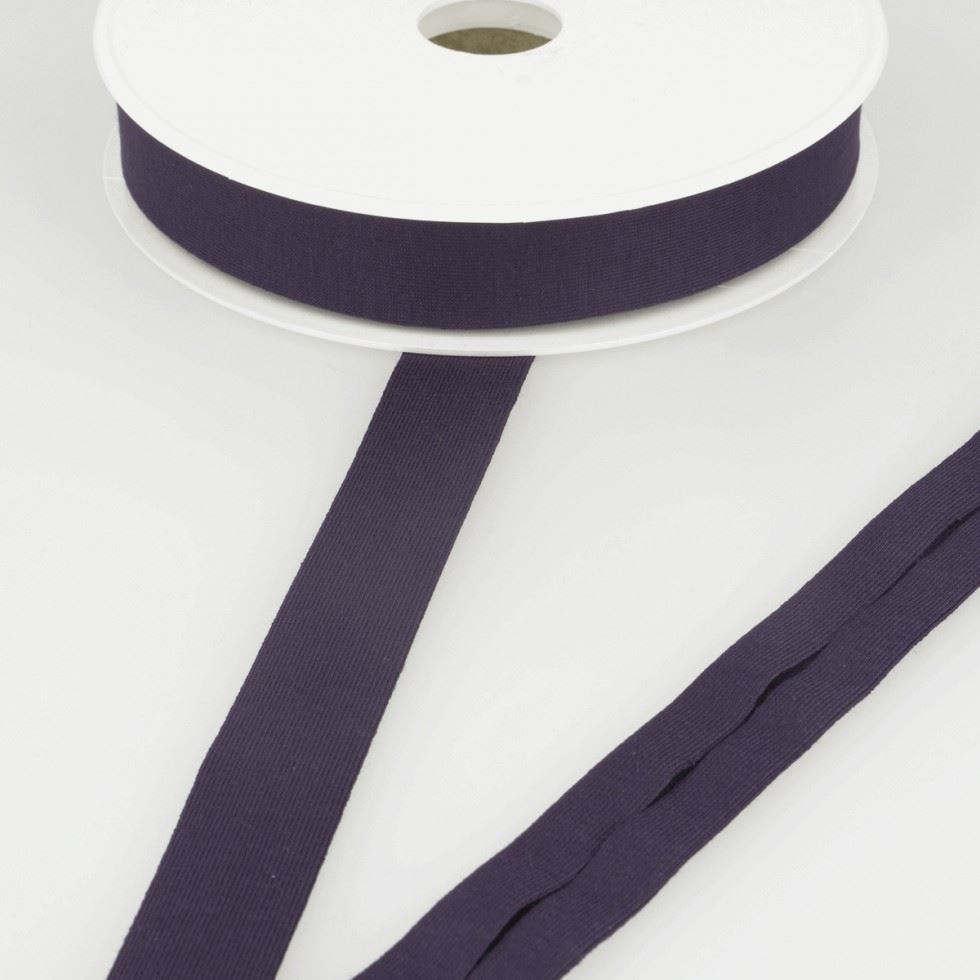 Stephanoise Viscose Jersey Bias Binding Tape Prune
 