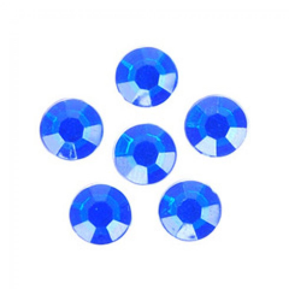 Trimits Round Stick On Diamantes Royal Blue