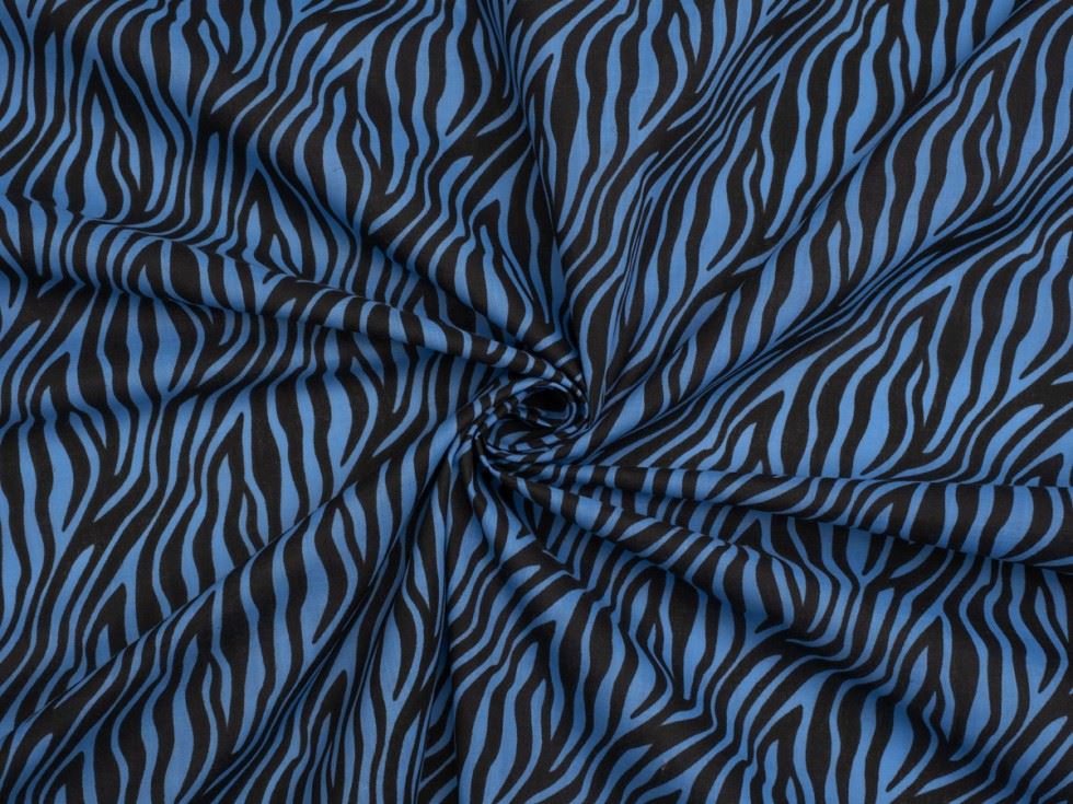 Printed Polycotton Fabric Blue
 