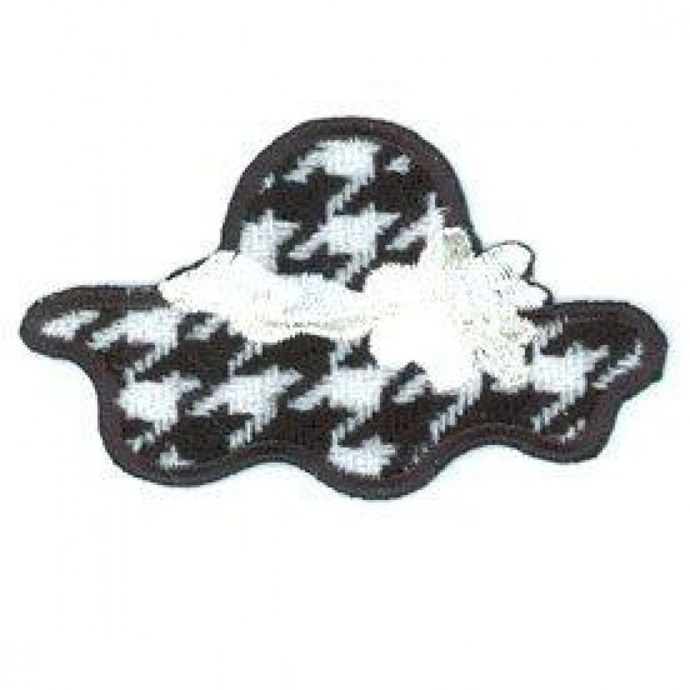 Black & White Hat Patch Motif