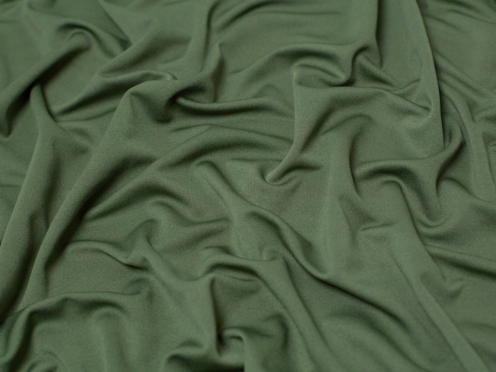 Minerva Core Range Khaki Green Poly Viscose Stretch Woven Suiting Fabric