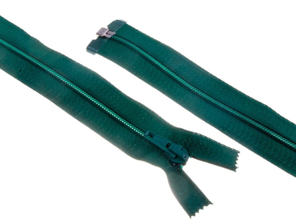 Nylon Open End Coat Zips Jade Green
 