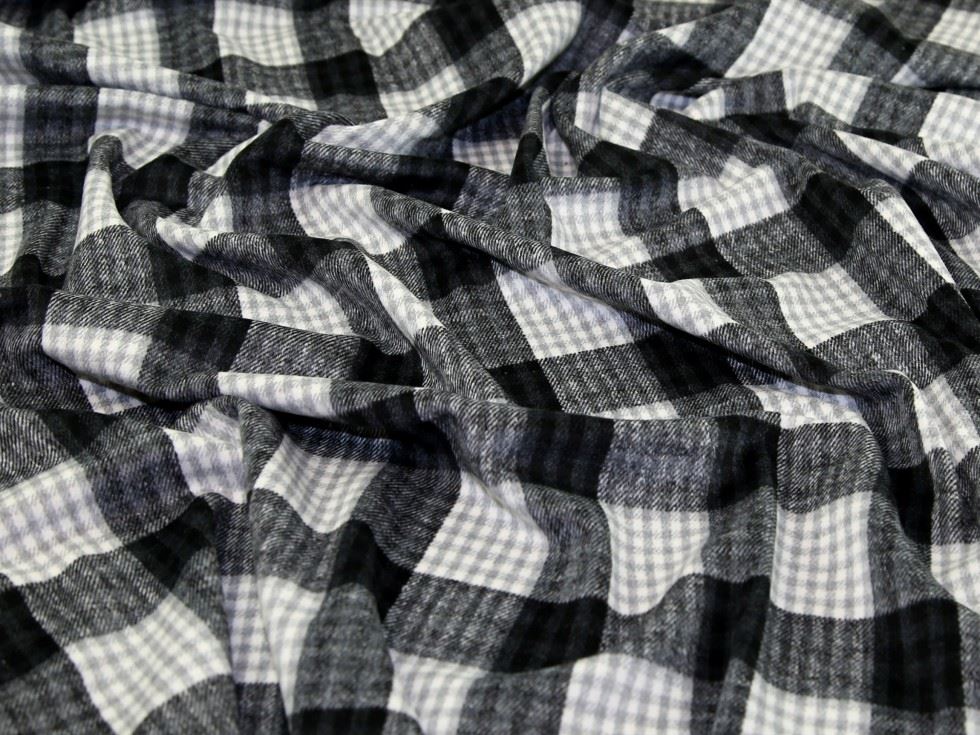 Grey Deadstock Wool Blend Coating Fabric