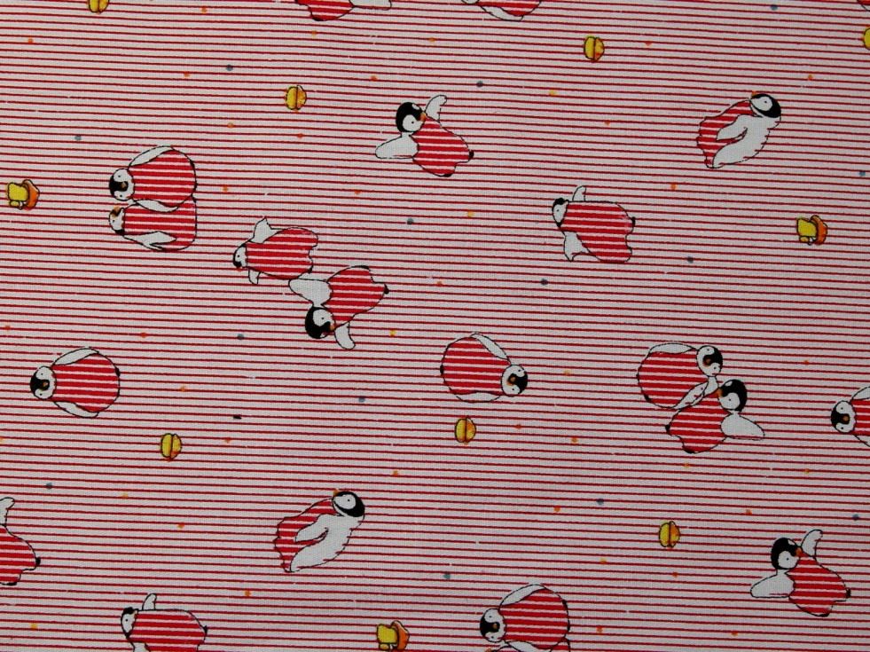 Red Deadstock 100% Cotton Fabric