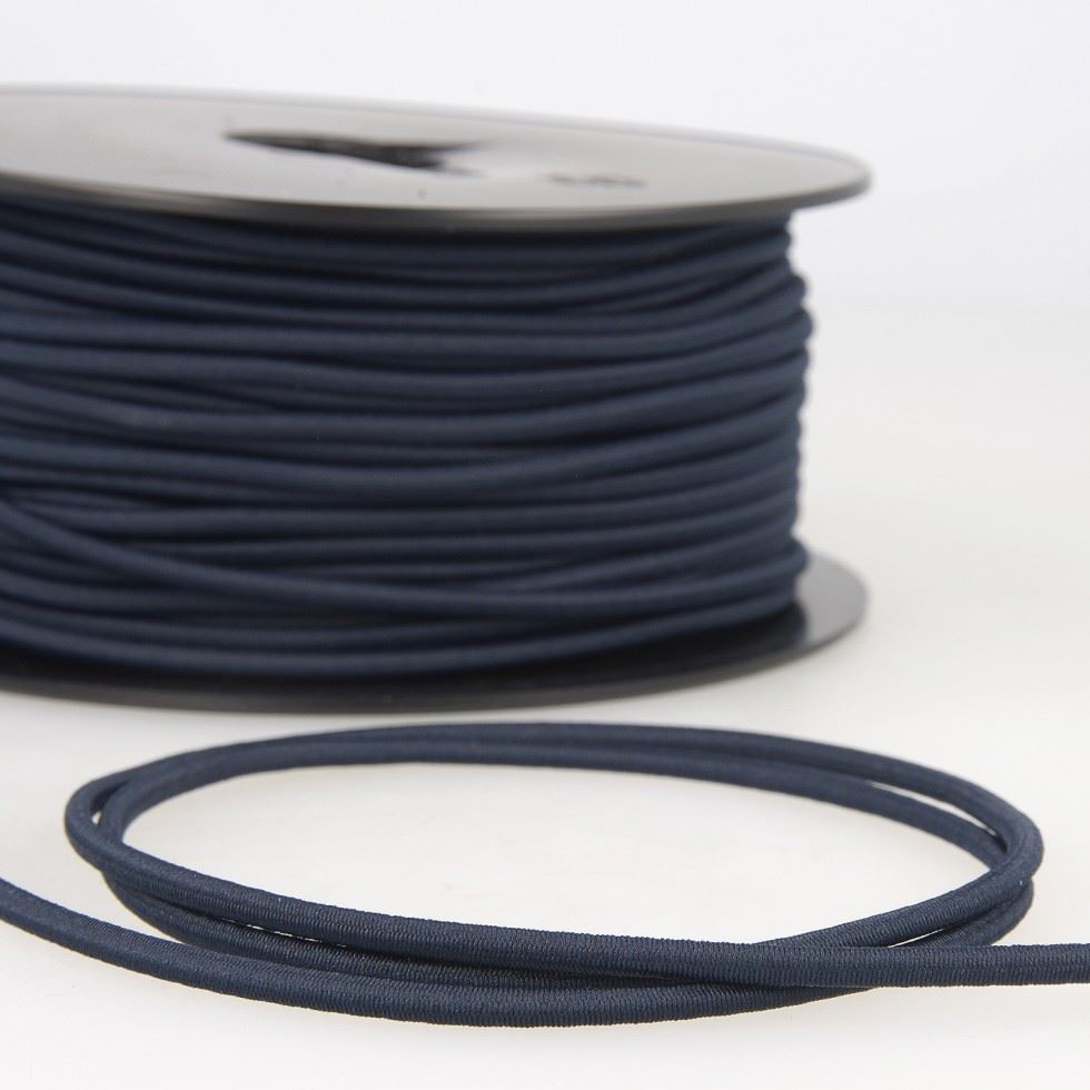 Stephanoise Round Elastic Cord Dark Navy
 