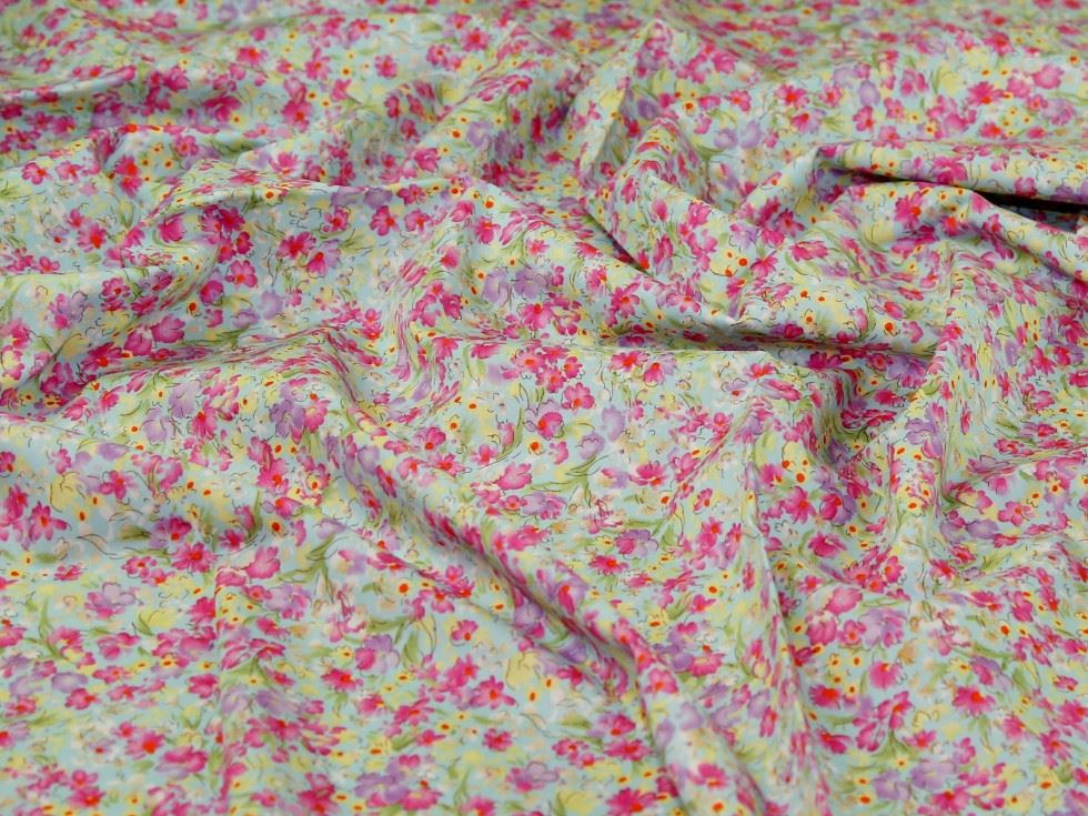 Rose And Hubble Sky 100% Cotton Poplin Fabric