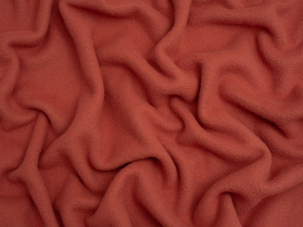 Minerva Core Range Brushed Microfleece Fabric Rust
 