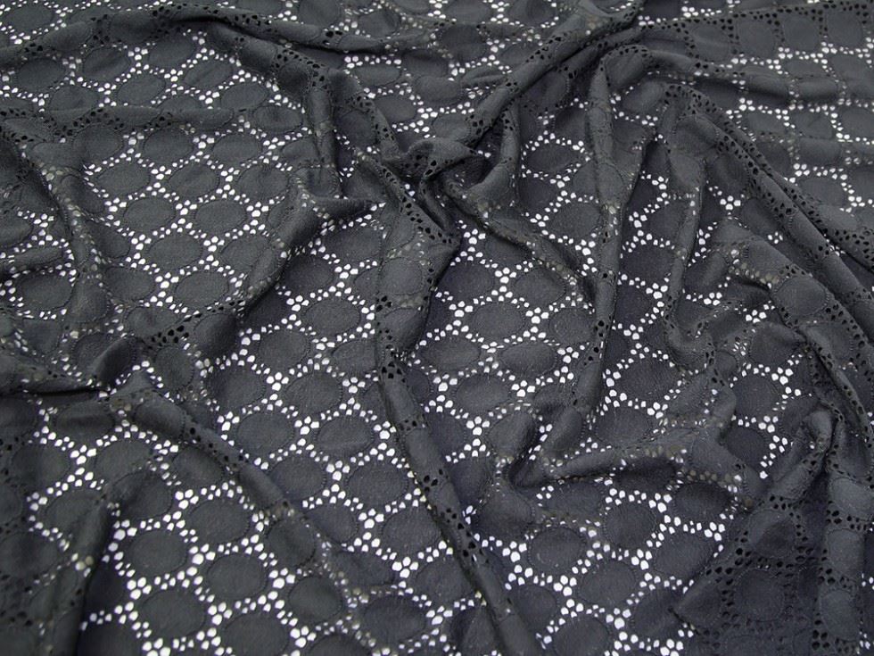 Lady Mcelroy Black Stretch Lace Fabric