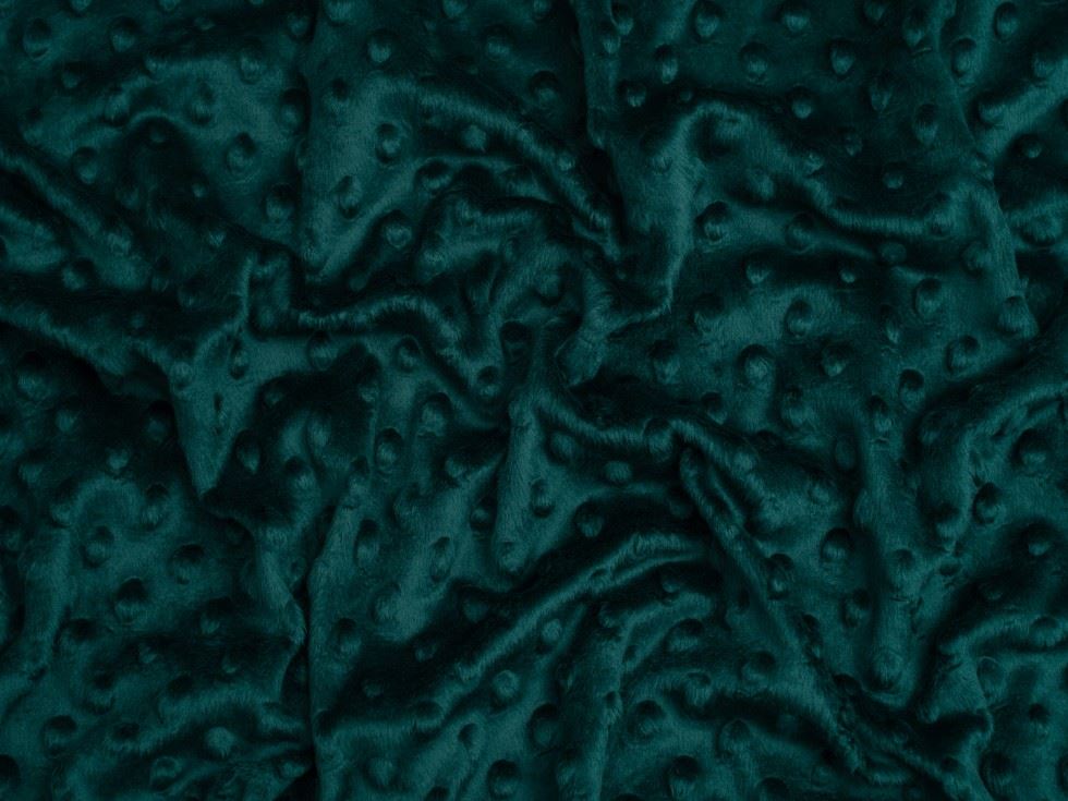 Minerva Core Range Peacock Embossed Dimple Plush Fleece Fabric