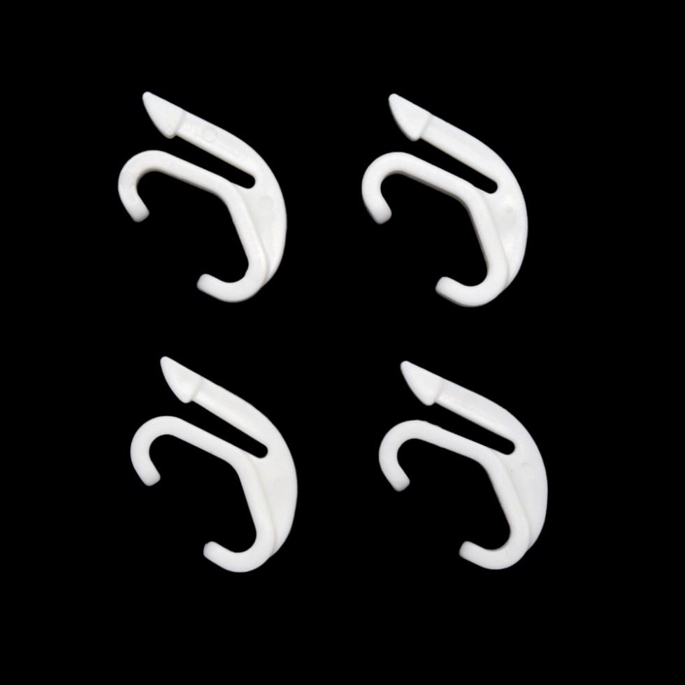 Swish Valance Curtain Hooks (Bulk Value Pack) White
