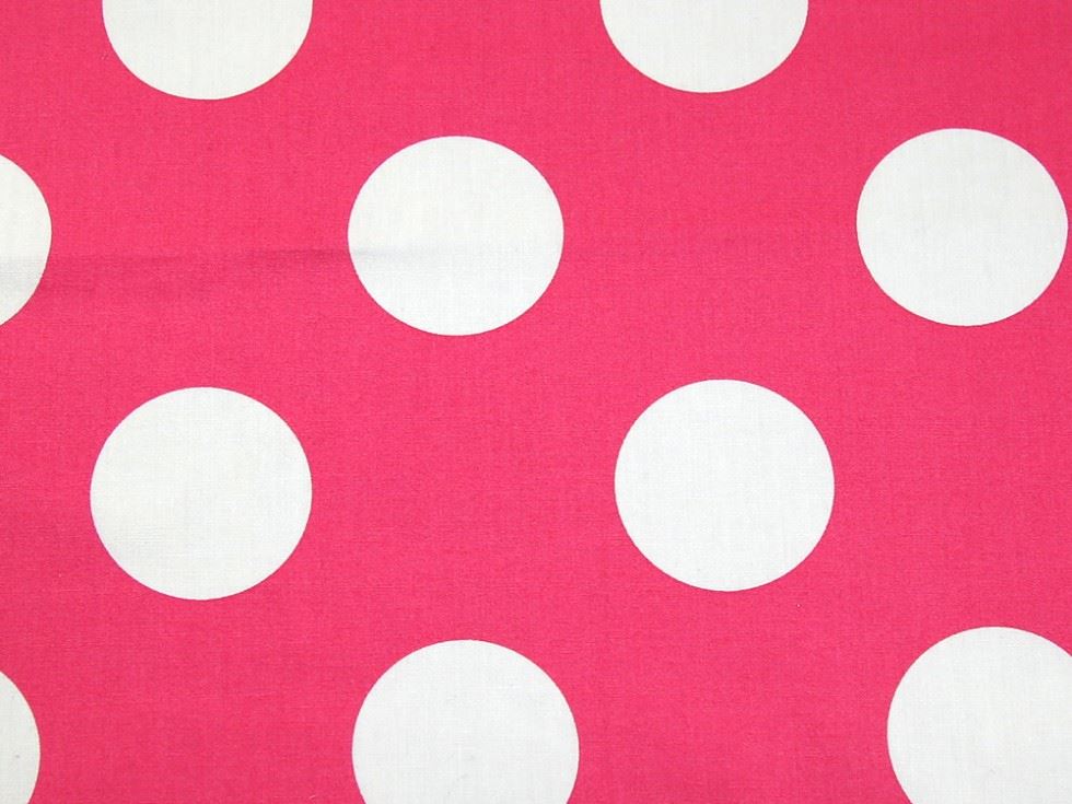 John Louden Cerise Pink & White 100% Cotton Poplin Fabric
