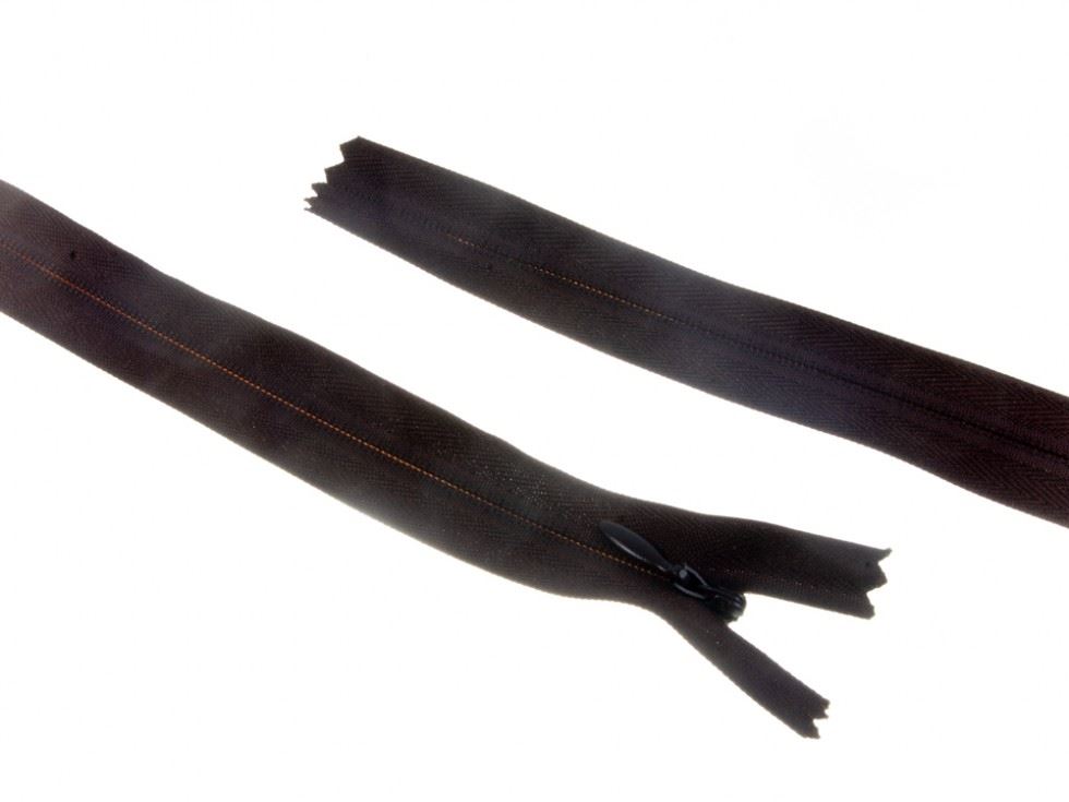 Dark Brown Concealed Invisible Closed End Zips