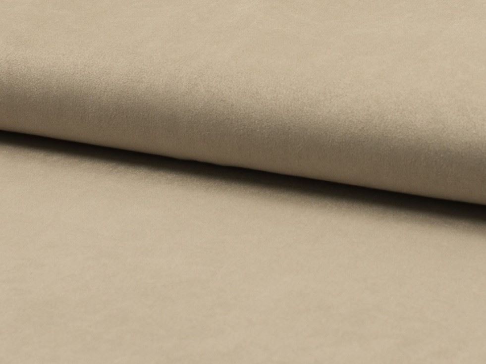 Beige Deadstock Faux Suede Stretch Knit Fabric