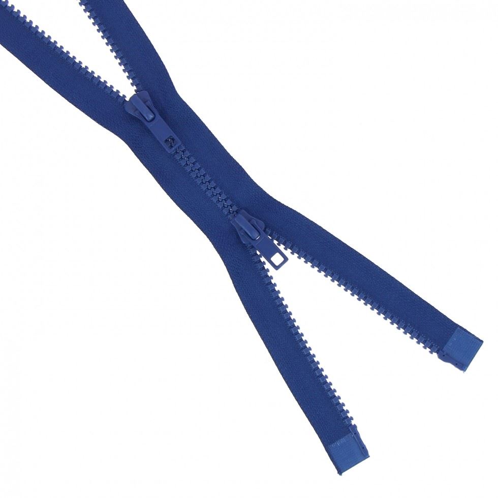 Milward Chunky 2 Way Open End Zips Mid Royal Blue