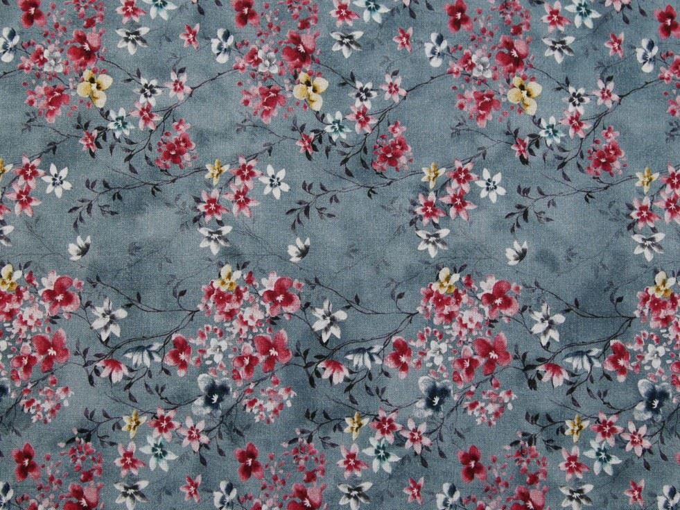Blue Deadstock 100% Cotton Fabric