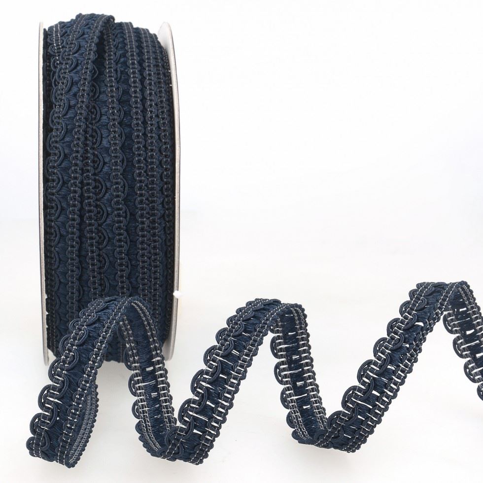 Stephanoise Rayon Braid Trim Dark Navy
 