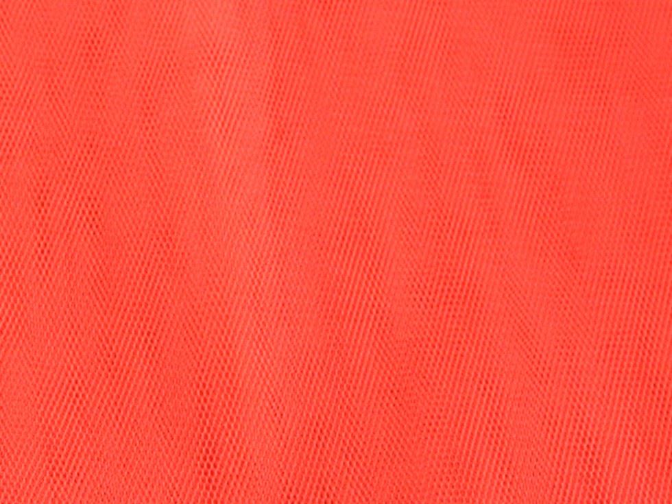 Flo Tangerine Deadstock Extra Stiff Dress Net Fabric