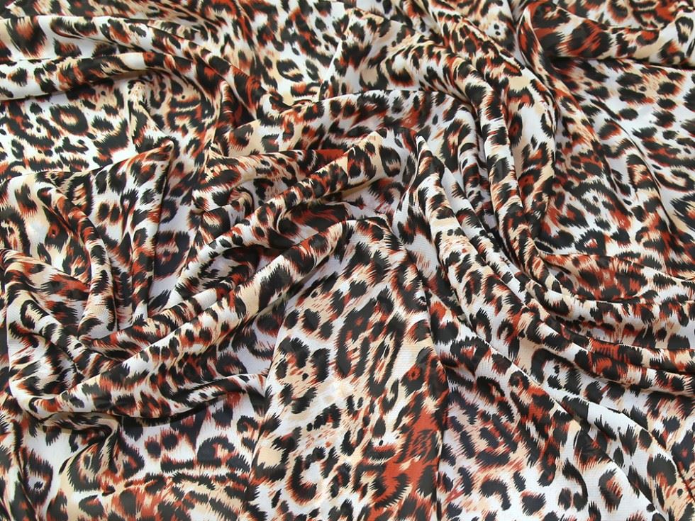 Burnt Orange Deadstock Sheer Chiffon Fabric