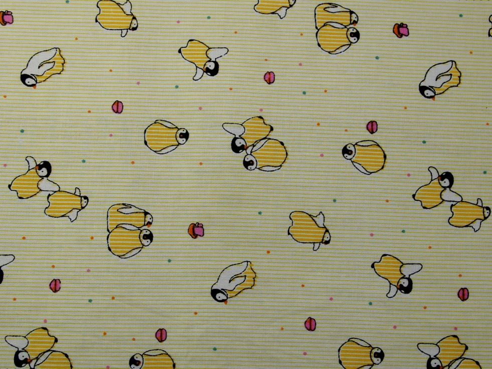 Deadstock 100% Cotton Fabric Yellow