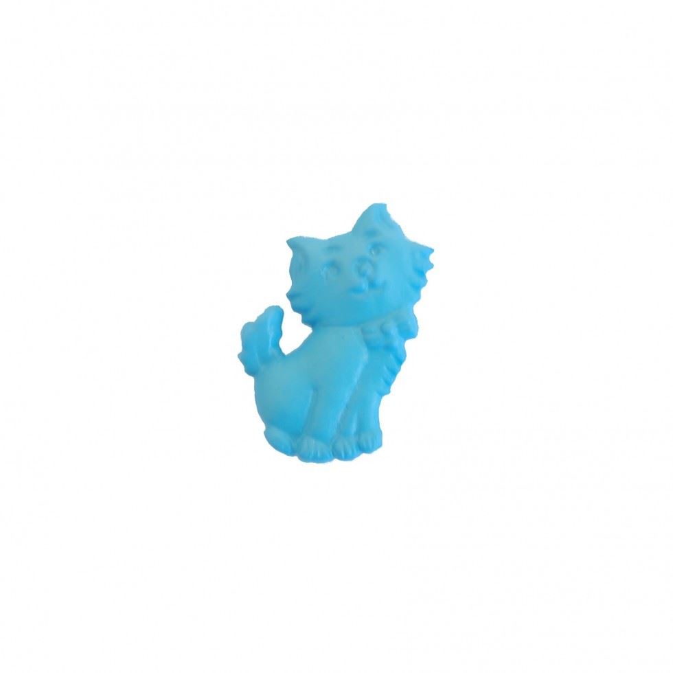 Crendon Cat Shaped Plastic Buttons (Value Pack) Blue