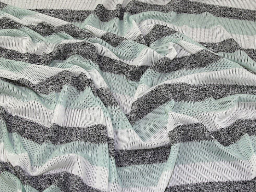 Mint Deadstock Slub Sweater Knit Stretch Fabric
