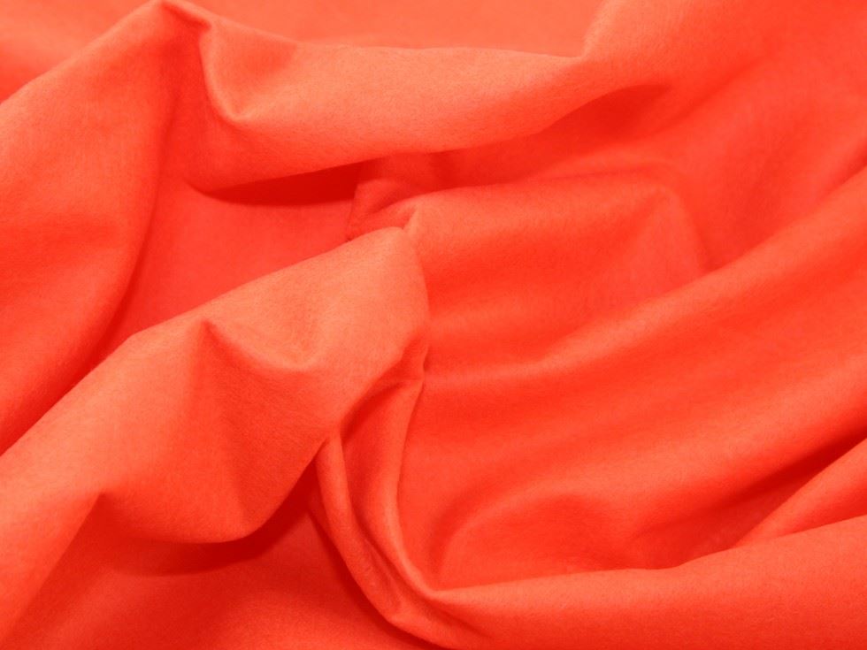 Minerva Core Range Pumpkin Orange Acrylic Felt Fabric Roll