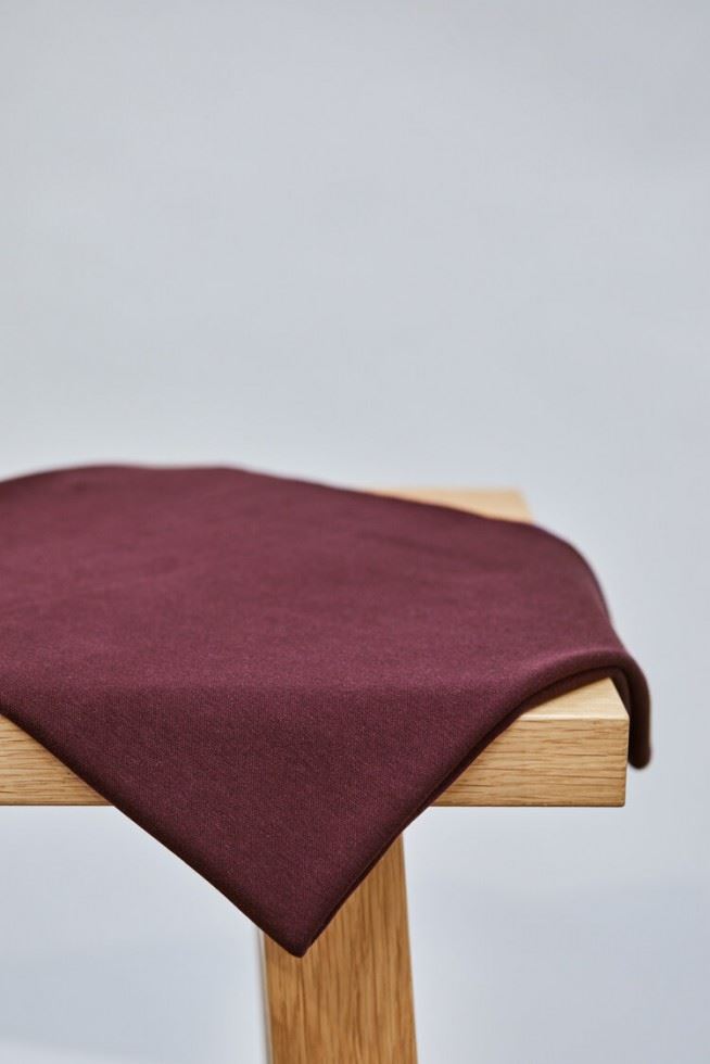 Meet Milk Maroon Two Face Code Interlock Tencel Lyocell Cotton Stretch Knit Fabric