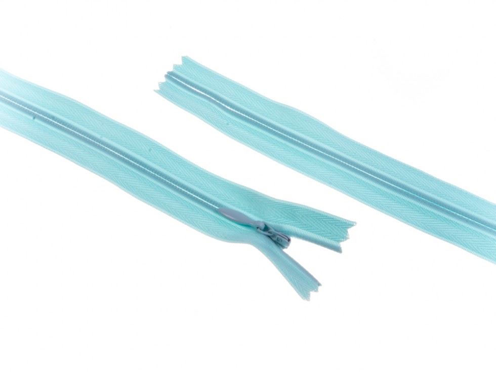 Pale Aqua Concealed Invisible Closed End Zips