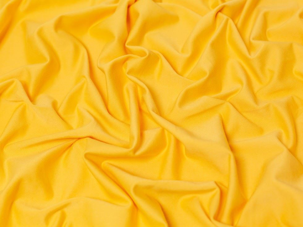 Minerva Core Range Soft Ochre Cotton Lycra Jersey Stretch Knit Fabric