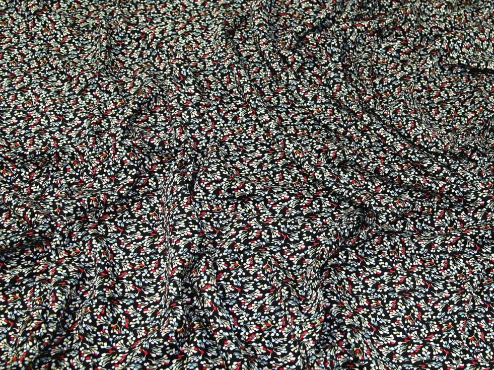 Viscose Challis Fabric Black