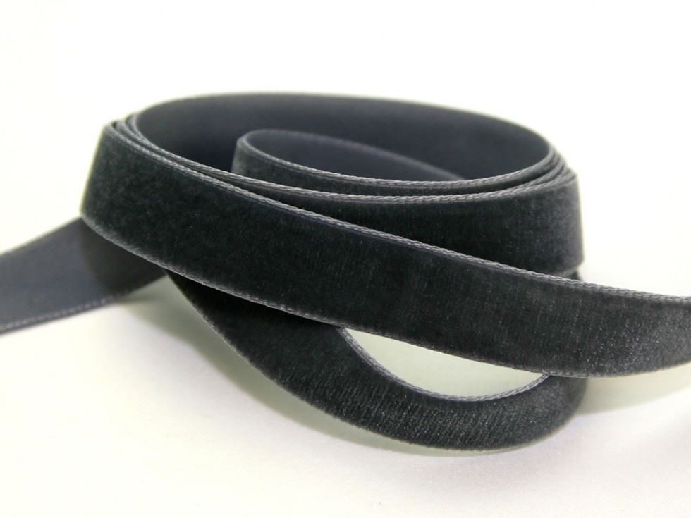 Berisfords Velvet Ribbon Mini Roll 9689 Gris-fonce
 