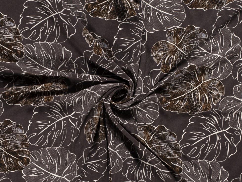Soft Polyester Crepe Fabric Brown