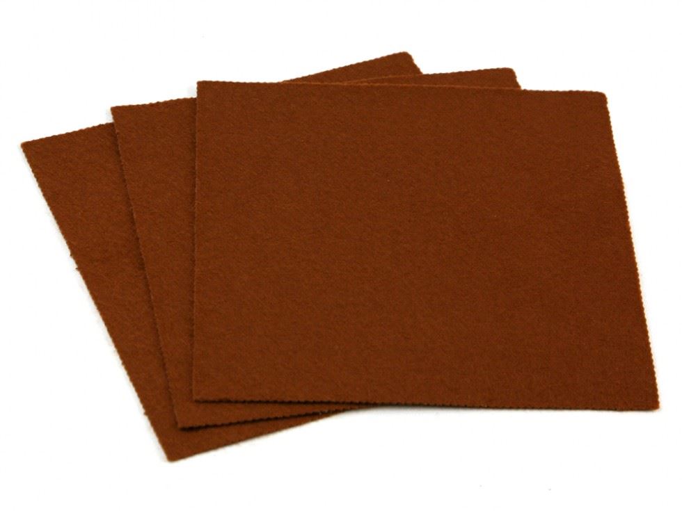 Minerva Core Range Ginger Self Adhesive 12Inch Felt Fabric Sheets