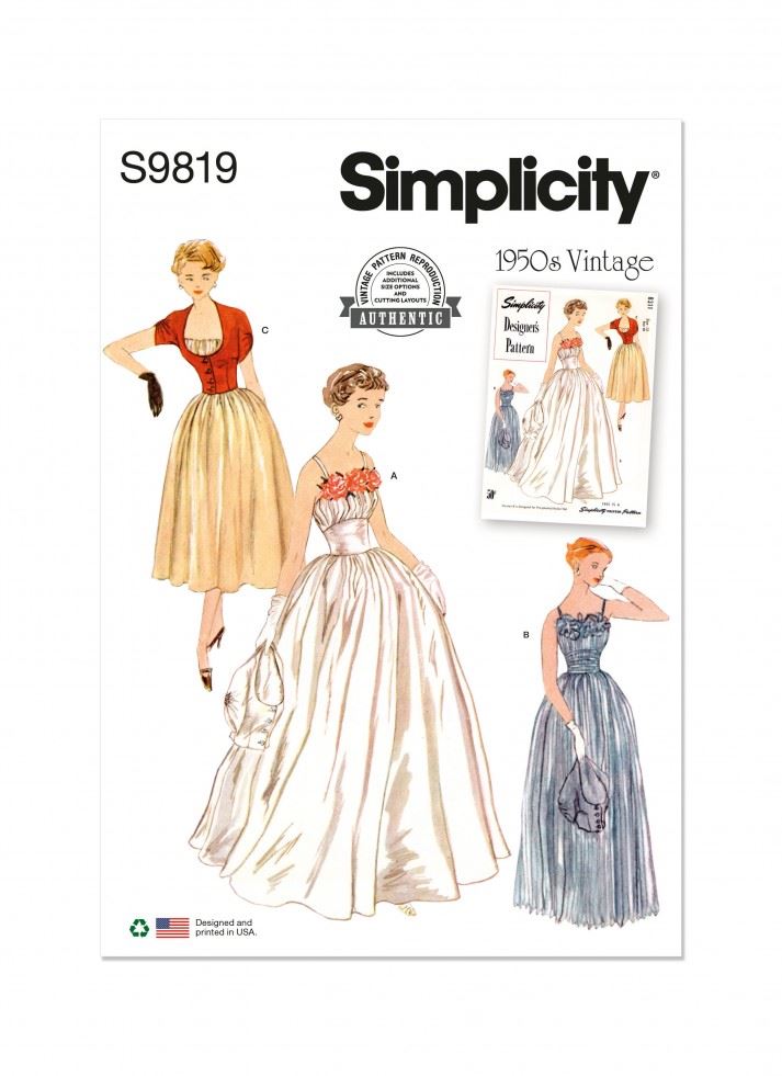 Simplicity Paper Sewing Pattern 9819
 