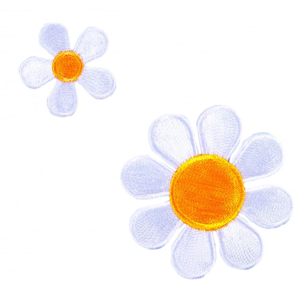 Craft Factory White Patch Motif Daisies