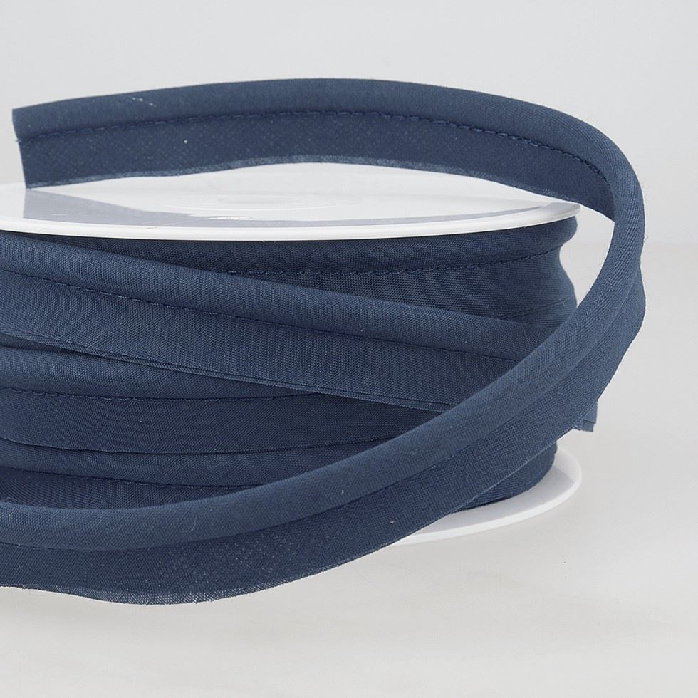 Stephanoise Flanged Piping Cord Navy Blue
 