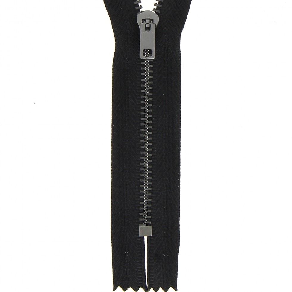 Milward Black Metal Trouser Closed End Zips