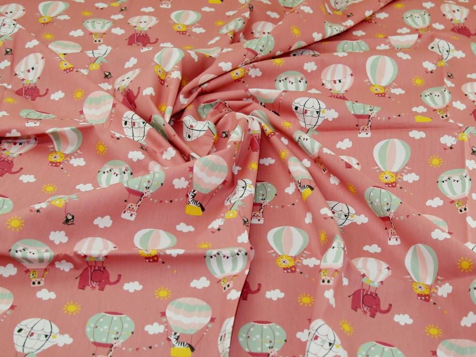 John Louden Pink 100% Cotton Poplin Fabric