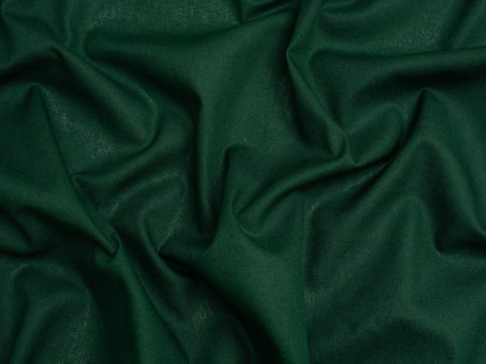 Minerva Core Range 100% Cotton Broadcloth Fabric Bottle Green