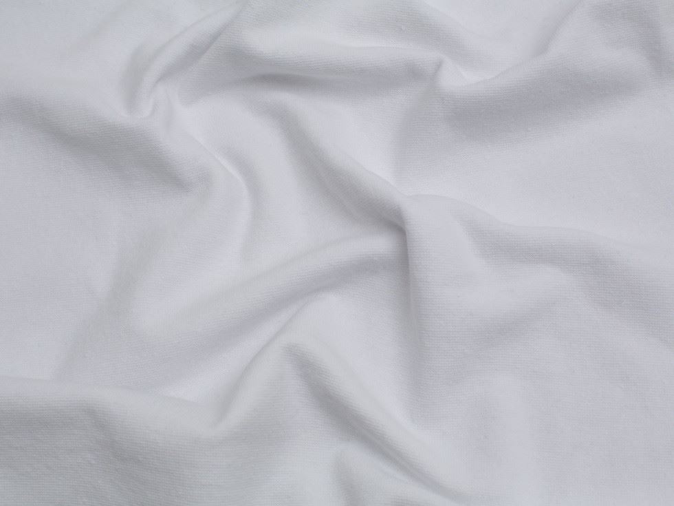Minerva Core Range Recycled Tubular Ribbing Stretch Knit Fabric White
 