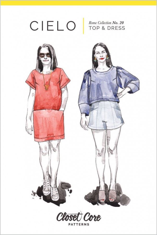 Closet Core Patterns Paper Sewing Pattern Cielo Top & Dress
 