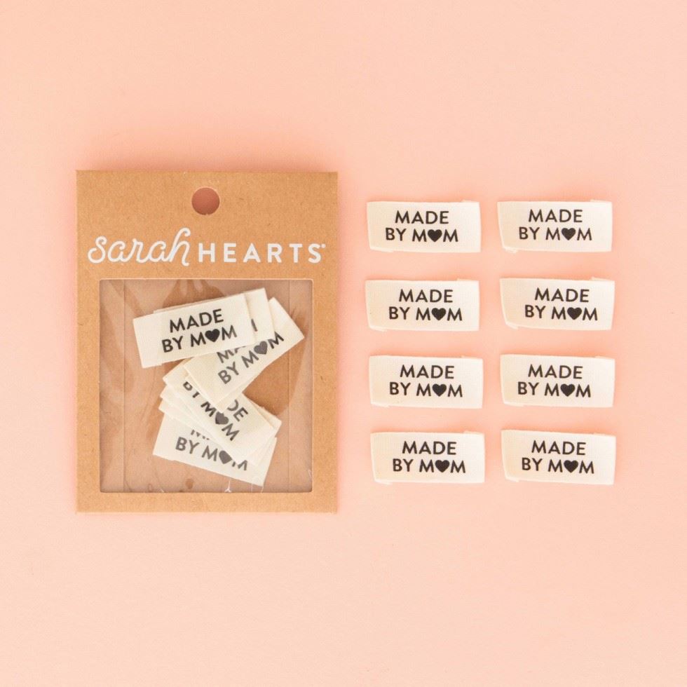Sarah Hearts Made By Mom Organic Cotton Woven Labels
 