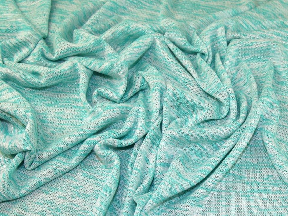 Lady Mcelroy Aqua Slub Sweater Knit Stretch Fabric
