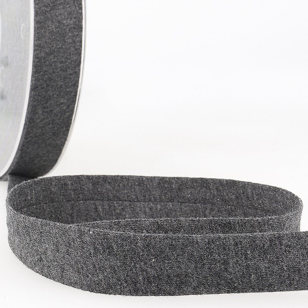 Stephanoise Cotton Jersey Bias Binding Tape Grey
