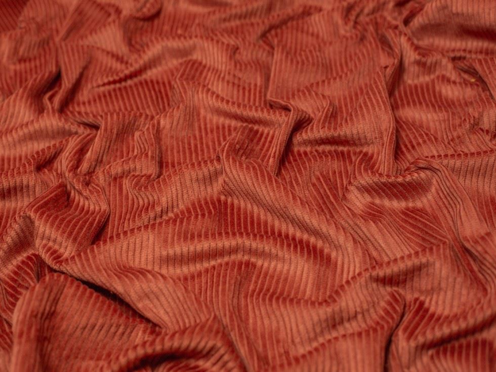 Minerva Core Range Rust 5 Wale Cotton Jumbo Cord Fabric
