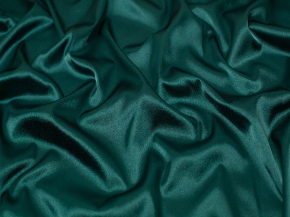 Minerva Core Range Peacock Stretch Woven Charmeuse Silky Satin Fabric