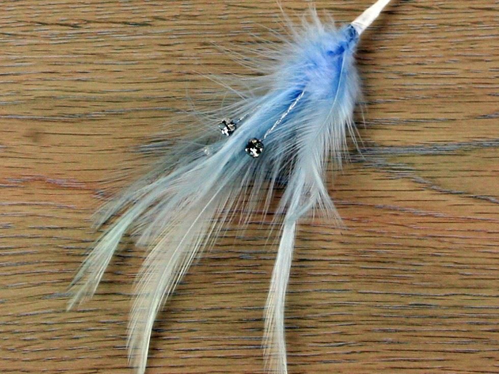 Diamante Feathers Blue
 