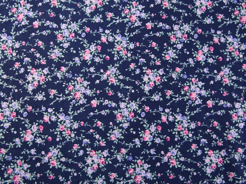 Deadstock Sea Island Cotton Voile Fabric Navy Blue
 
