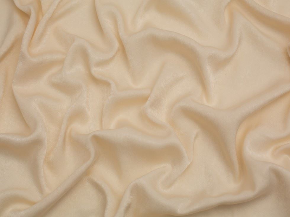 Minerva Core Range Cream Velvet Touch Satin Fabric