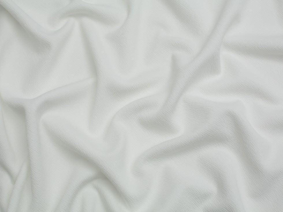Minerva Core Range Ivory Suzette Textured Stretch Knit Fabric